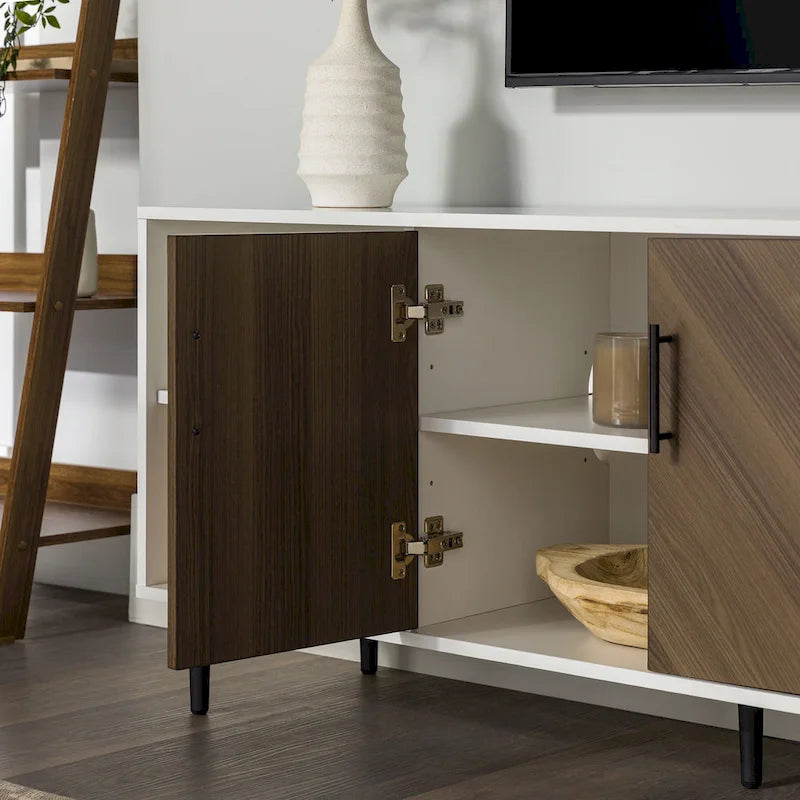 Meuble TV moderne effet livre ouvert de 58 pouces
