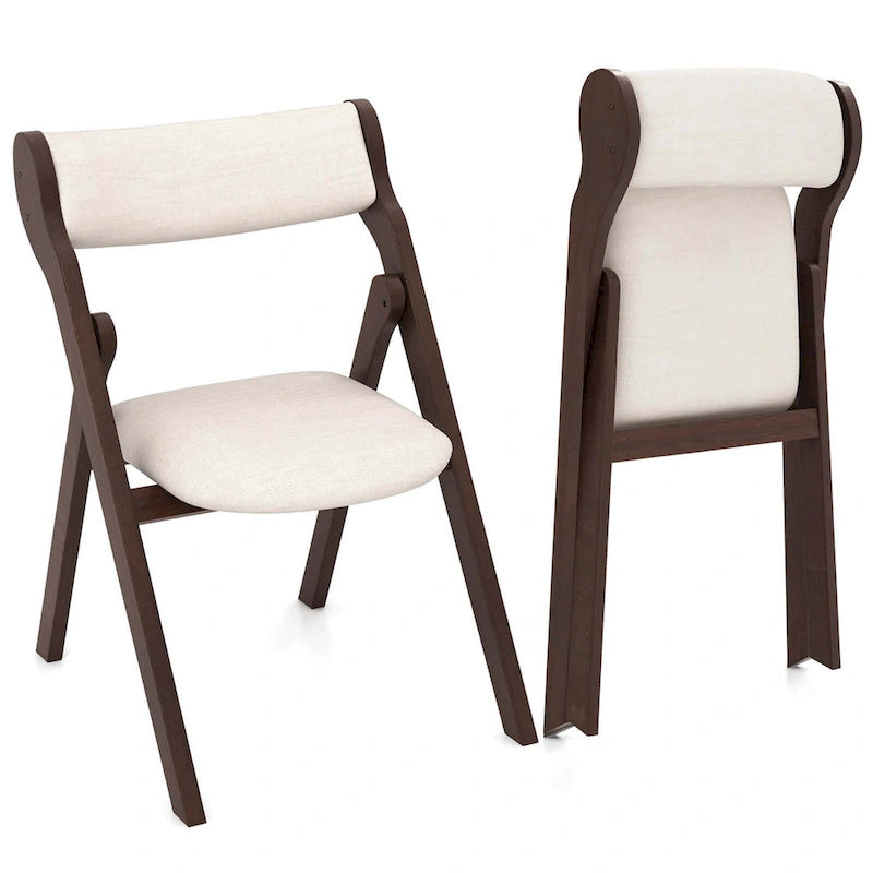 Costway Set of 2/4 Folding Chairs with Comfy Padded Backrest & Seat