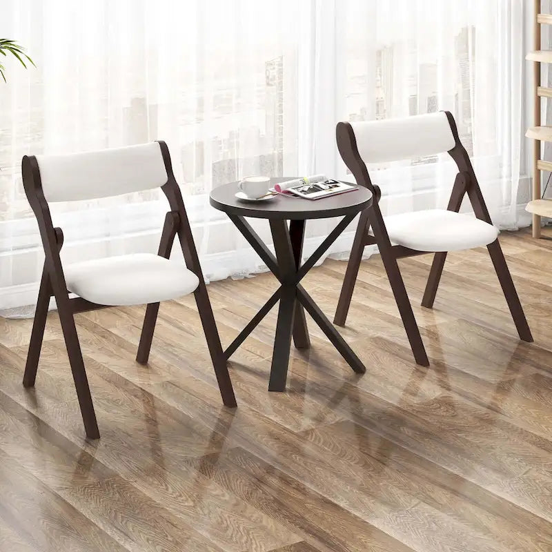 Chaises pliantes avec dossier et assise rembourrés confortables