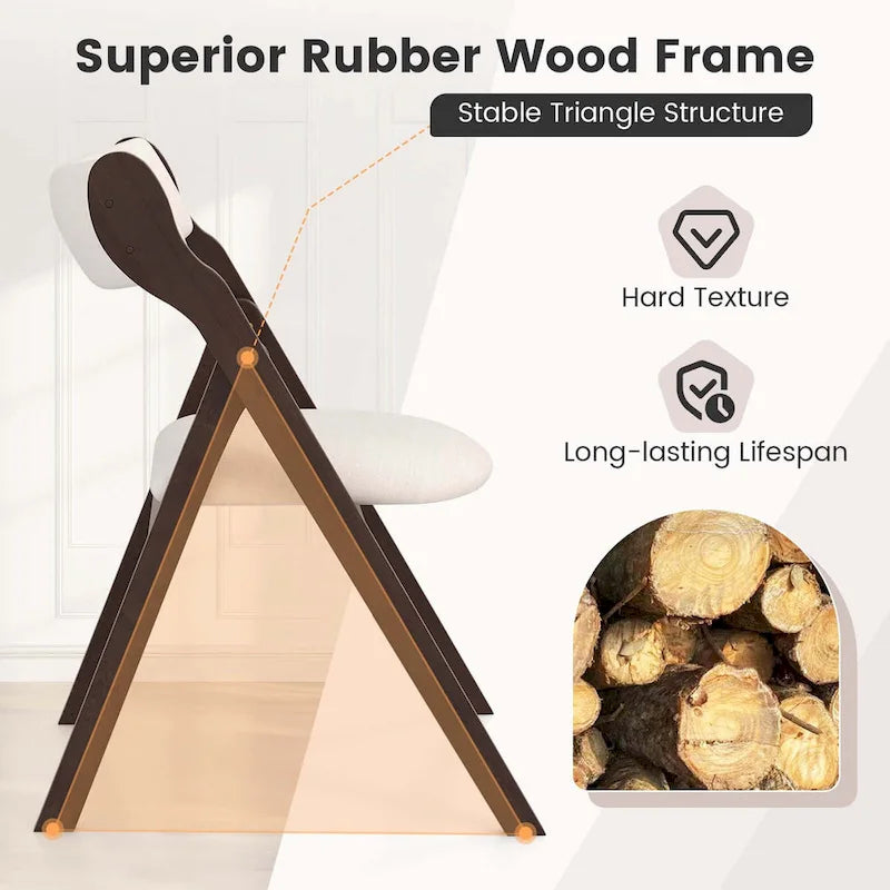 Chaises pliantes avec dossier et assise rembourrés confortables