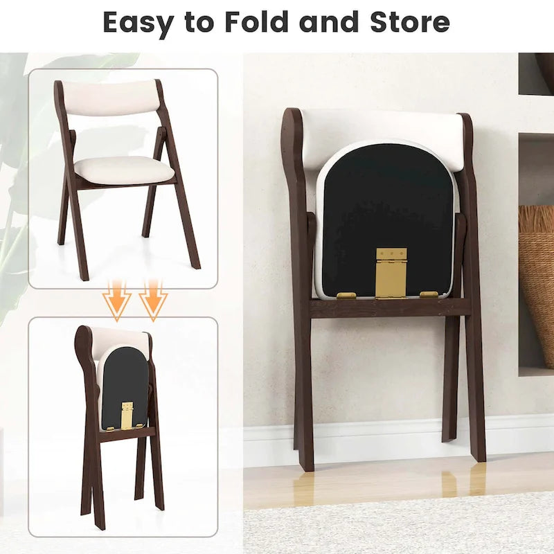 Chaises pliantes avec dossier et assise rembourrés confortables