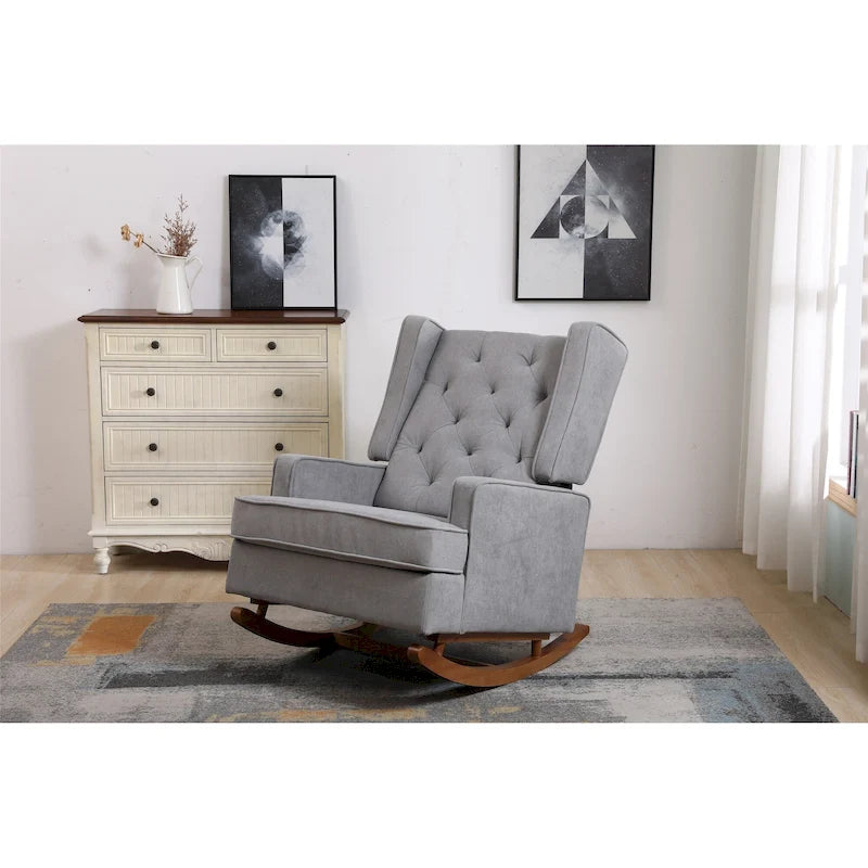 Fauteuil à bascule confortable pour salon, fauteuil décoratif