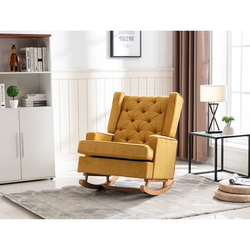 Fauteuil à bascule confortable pour salon, fauteuil décoratif