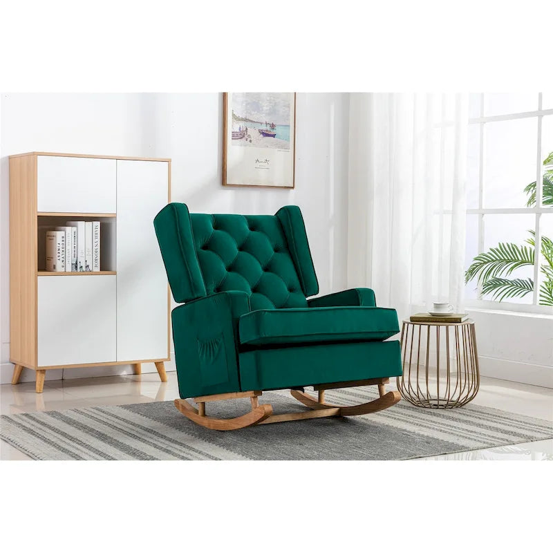 Fauteuil à bascule confortable pour salon, fauteuil décoratif