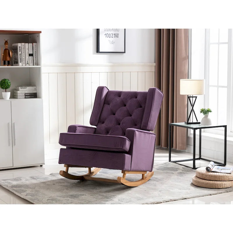 Fauteuil à bascule confortable pour salon, fauteuil décoratif