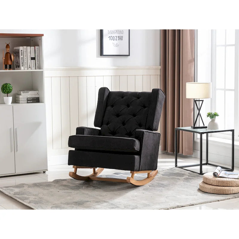 Fauteuil à bascule confortable pour salon, fauteuil décoratif