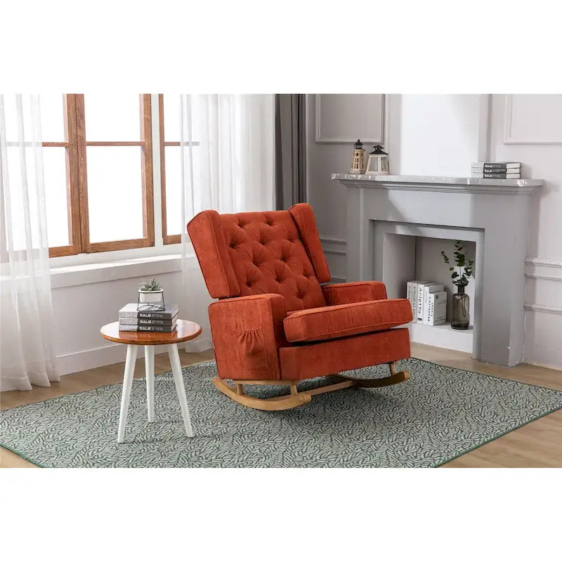 Fauteuil à bascule confortable pour salon, fauteuil décoratif