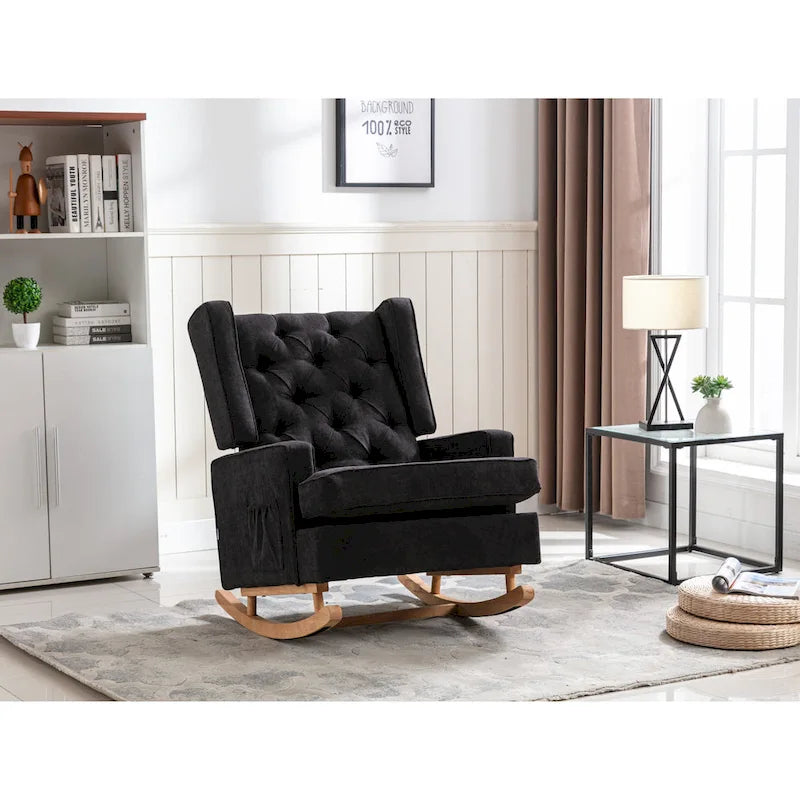 Fauteuil à bascule confortable pour salon, fauteuil décoratif