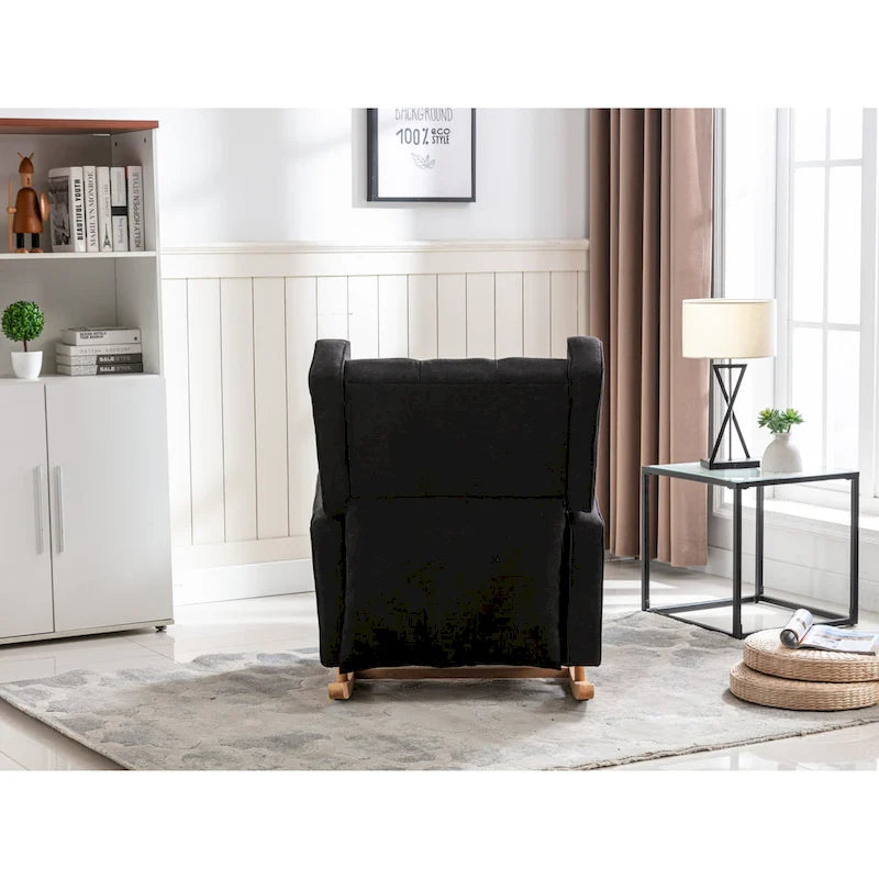 Fauteuil à bascule confortable pour salon, fauteuil décoratif