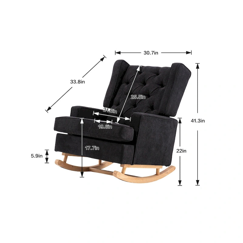 Fauteuil à bascule confortable pour salon, fauteuil décoratif