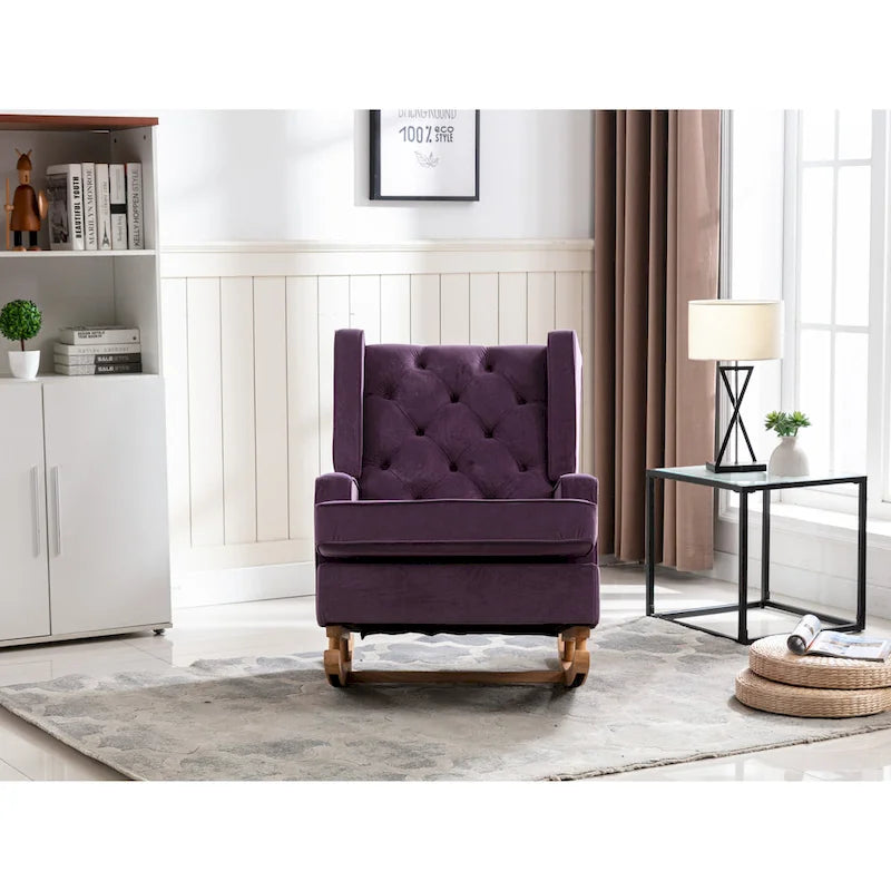 Fauteuil à bascule confortable pour salon, fauteuil décoratif