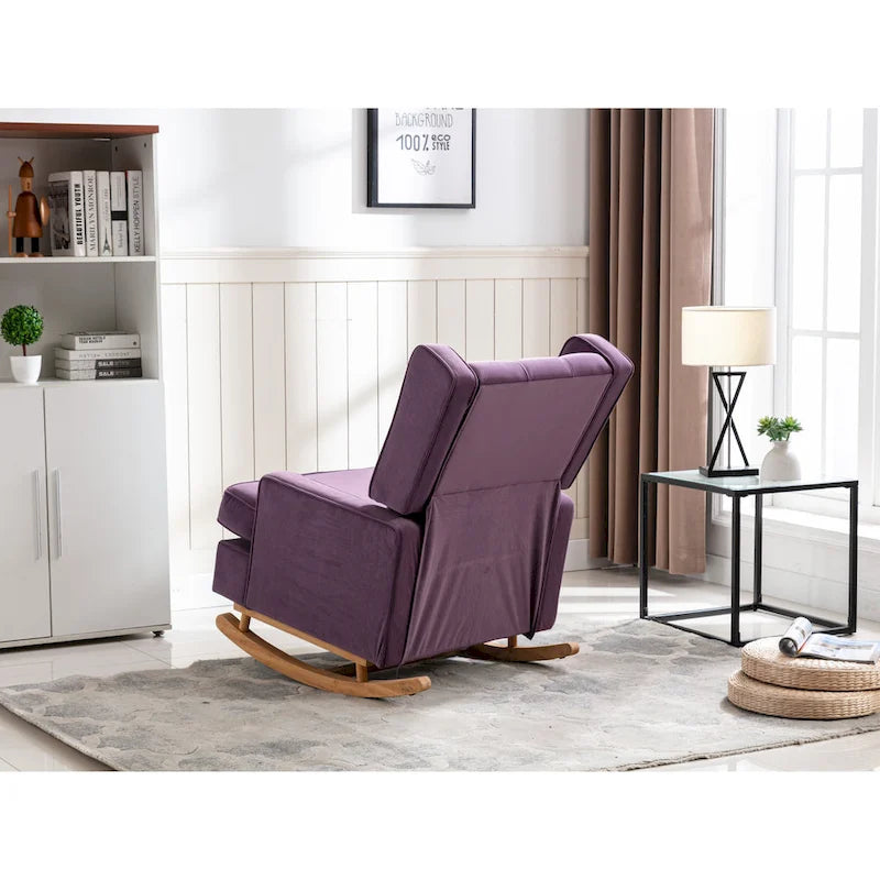 Fauteuil à bascule confortable pour salon, fauteuil décoratif
