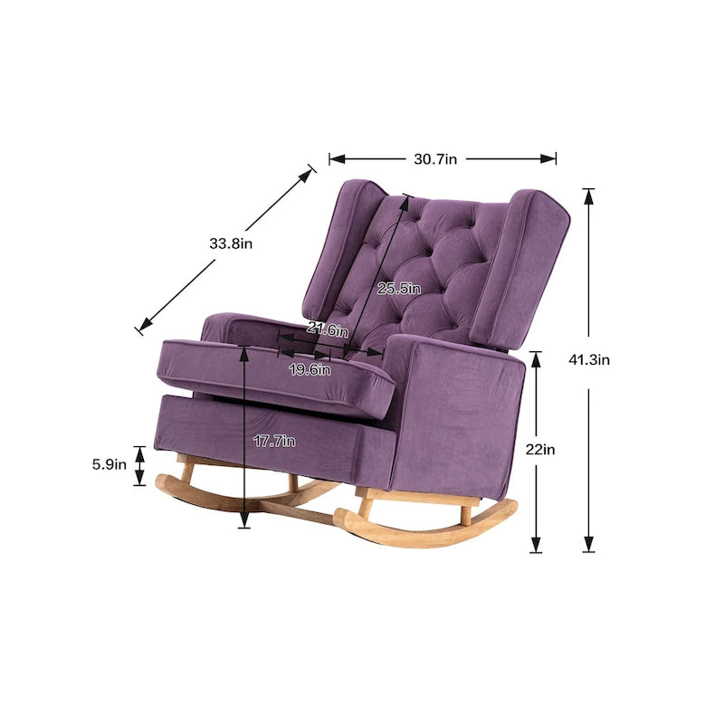 Fauteuil à bascule confortable pour salon, fauteuil décoratif