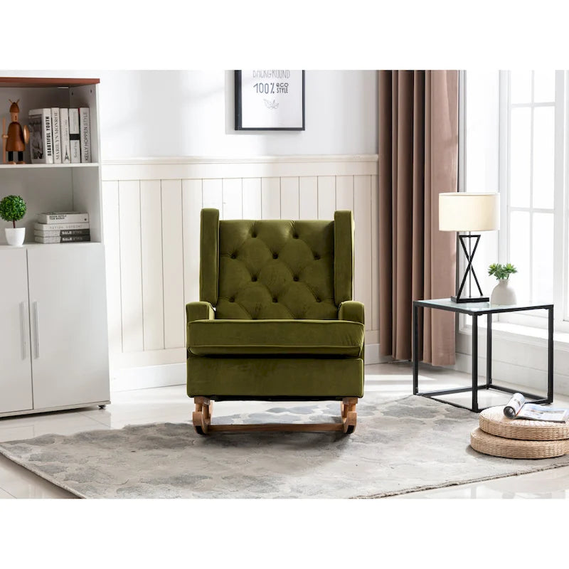 Fauteuil à bascule confortable pour salon, fauteuil décoratif