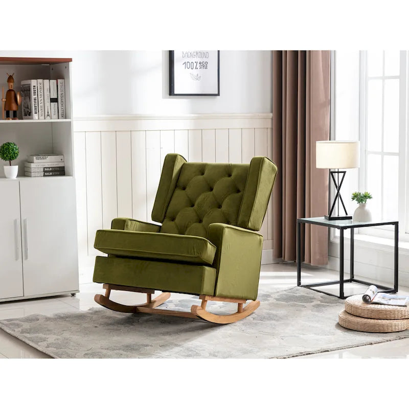 Fauteuil à bascule confortable pour salon, fauteuil décoratif