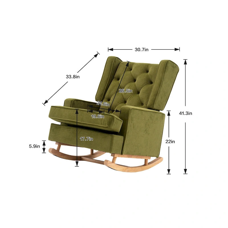 Fauteuil à bascule confortable pour salon, fauteuil décoratif