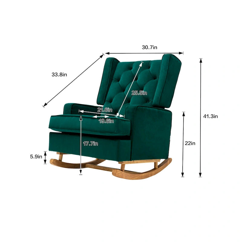 Fauteuil à bascule confortable pour salon, fauteuil décoratif