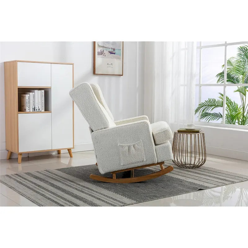 Fauteuil à bascule confortable pour salon, fauteuil décoratif