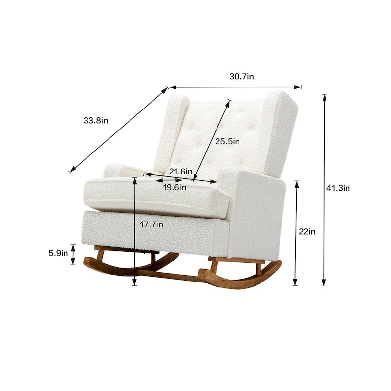 Fauteuil à bascule confortable pour salon, fauteuil décoratif