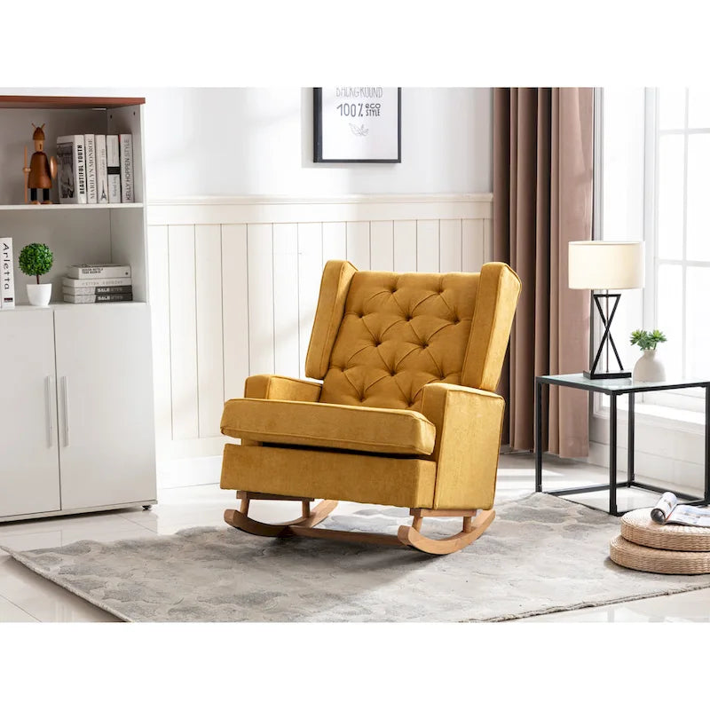 Fauteuil à bascule confortable pour salon, fauteuil décoratif