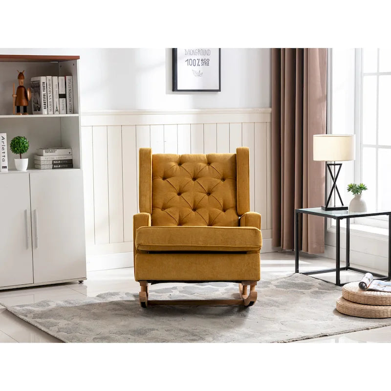 Fauteuil à bascule confortable pour salon, fauteuil décoratif