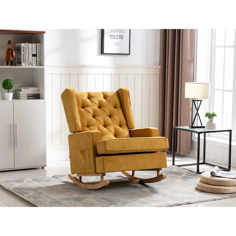 Fauteuil à bascule confortable pour salon, fauteuil décoratif
