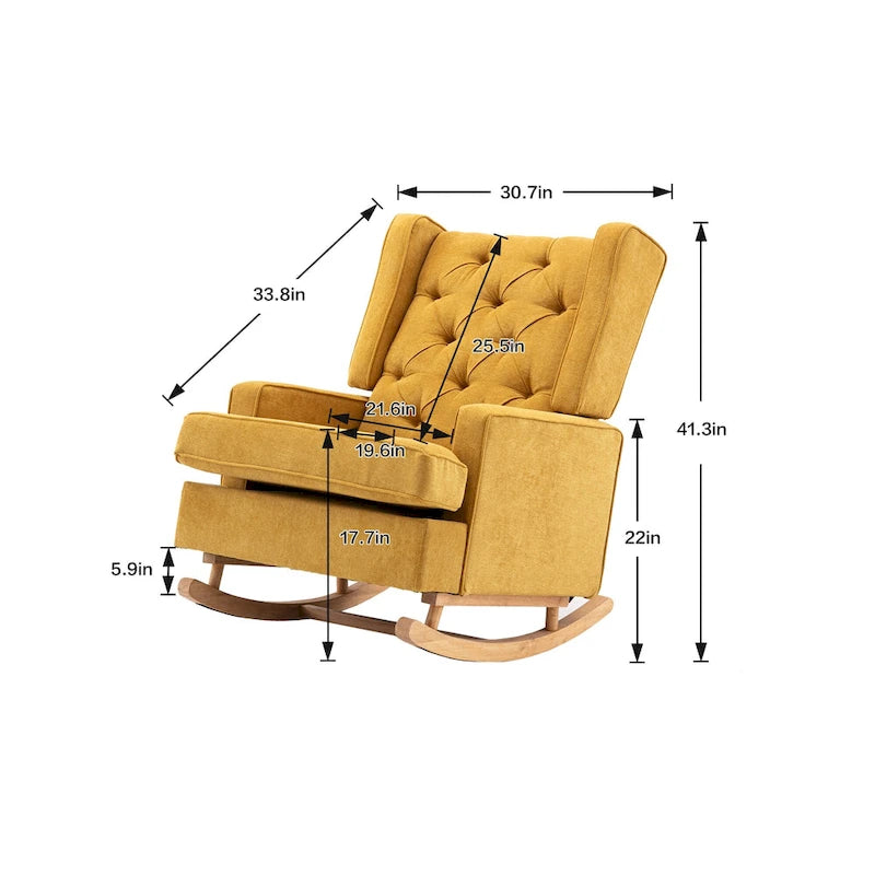 Fauteuil à bascule confortable pour salon, fauteuil décoratif