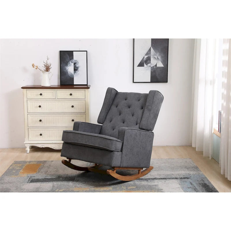Fauteuil à bascule confortable pour salon, fauteuil décoratif