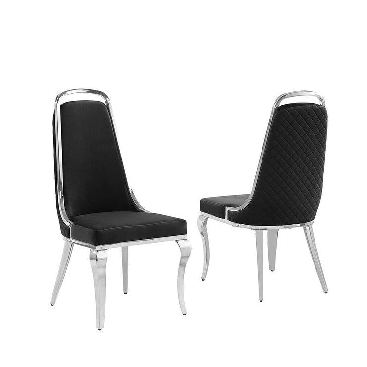 Chaises d'appoint en velours de qualité supérieure (lot de 2)