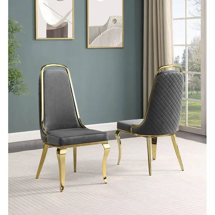 Chaises d'appoint en velours de qualité supérieure (lot de 2)