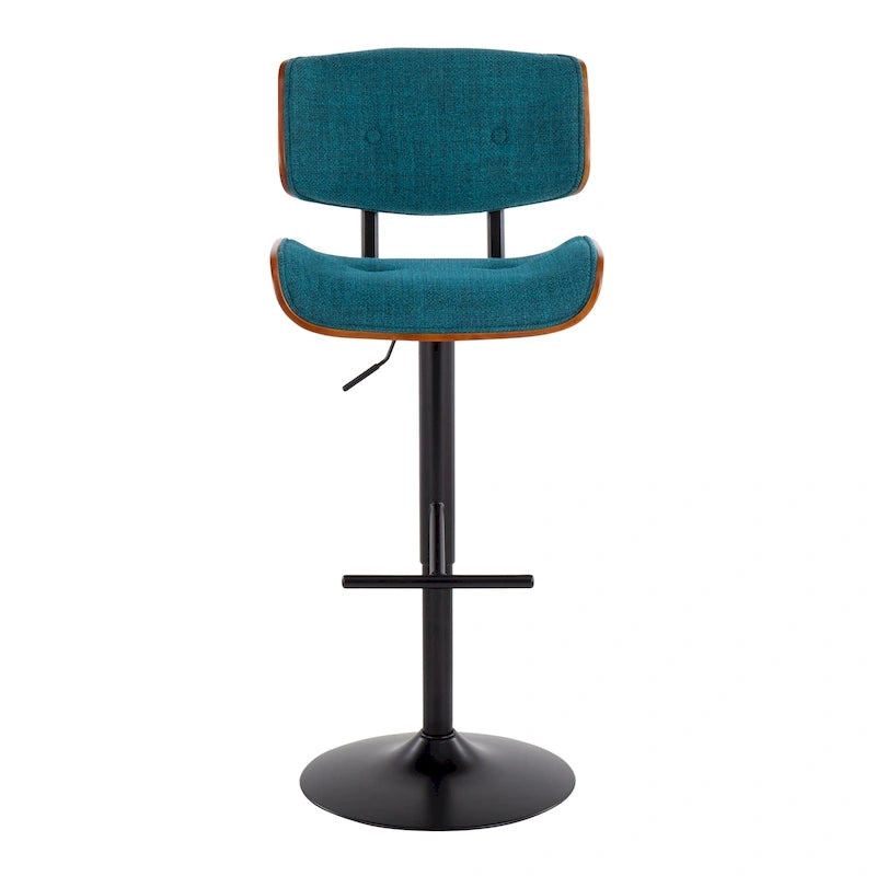 Tabouret de bar réglable avec repose-pieds droit en T