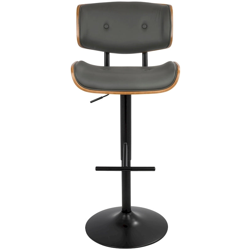 Tabouret de bar réglable avec repose-pieds droit en T