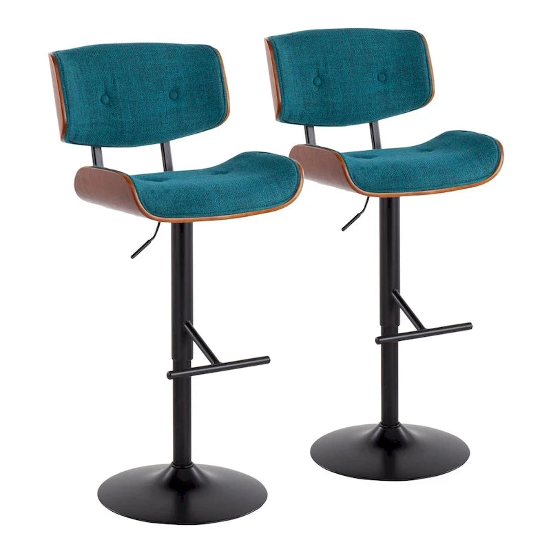 Tabouret de bar réglable avec repose-pieds droit en T