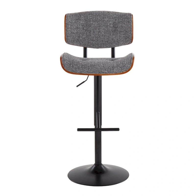 Tabouret de bar réglable avec repose-pieds droit en T