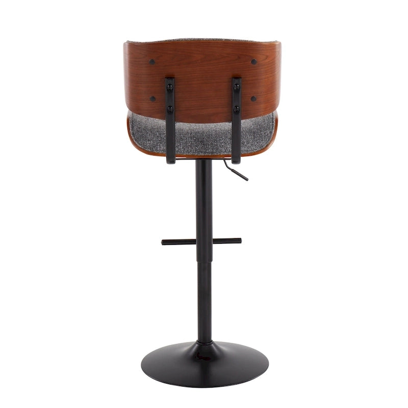 Tabouret de bar réglable avec repose-pieds droit en T