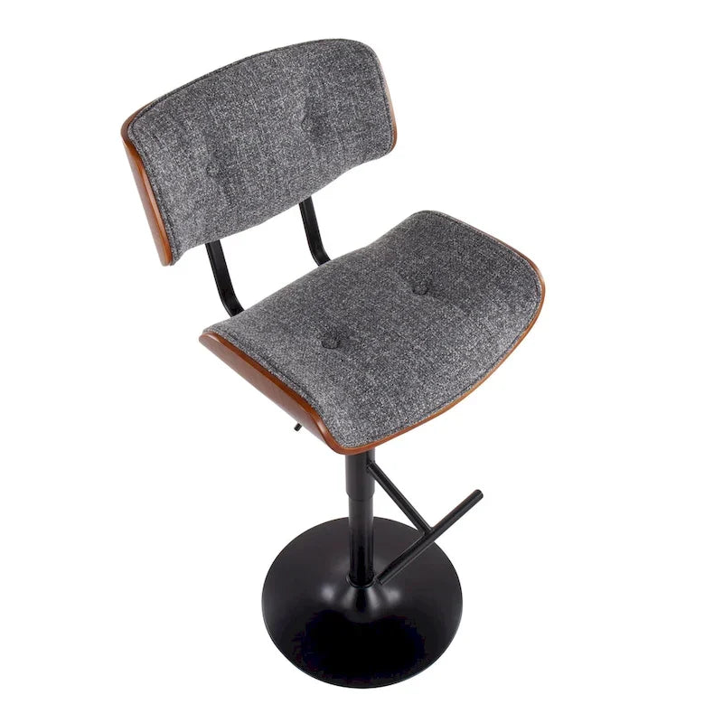 Tabouret de bar réglable avec repose-pieds droit en T