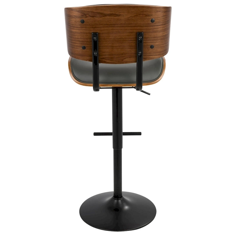 Tabouret de bar réglable avec repose-pieds droit en T