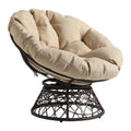 Chaise décorative en rotin tressé marron