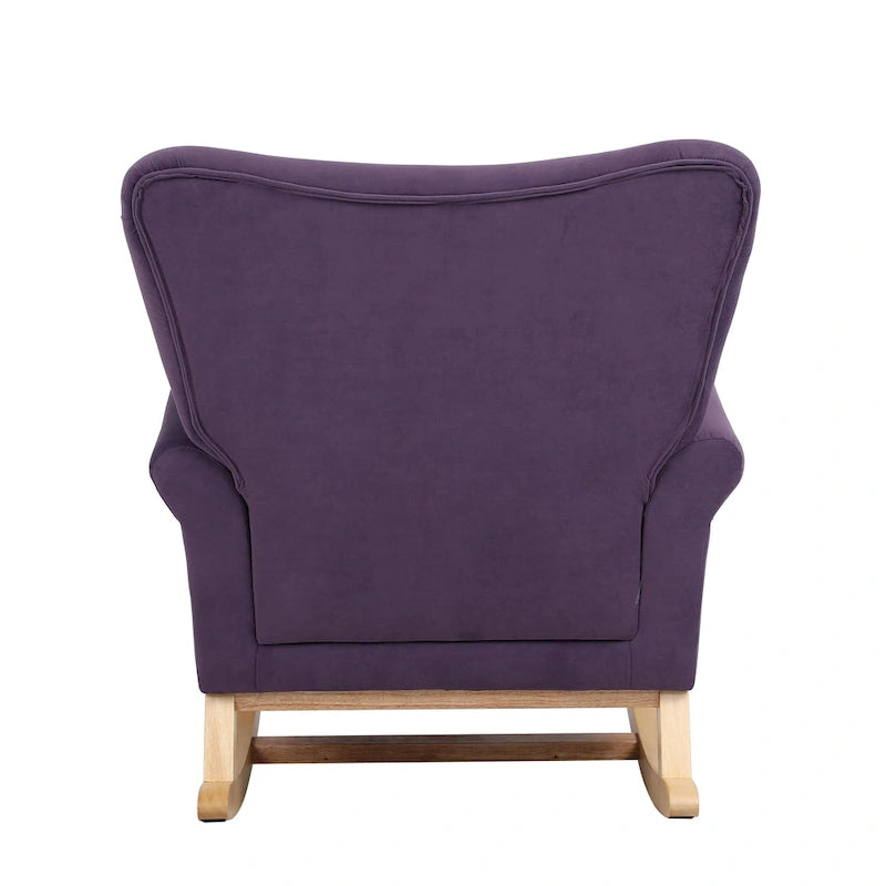 Chaise à bascule à dossier haut capitonné GEITIN