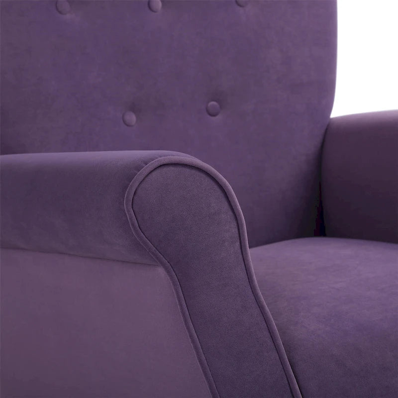 Chaise à bascule à dossier haut capitonné GEITIN