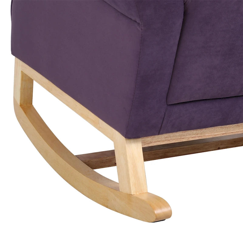 Chaise à bascule à dossier haut capitonné GEITIN