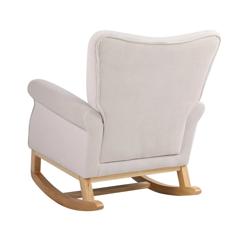 Chaise à bascule à dossier haut capitonné GEITIN