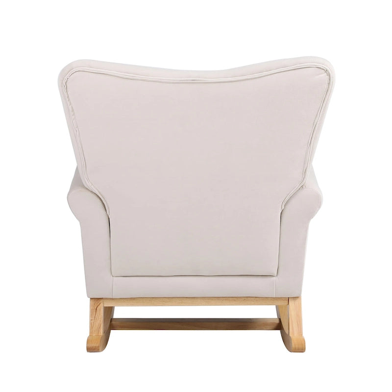 Chaise à bascule à dossier haut capitonné GEITIN