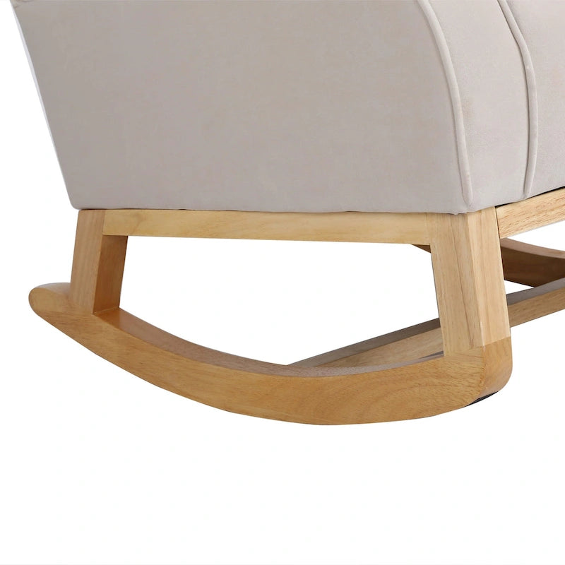 Chaise à bascule à dossier haut capitonné GEITIN