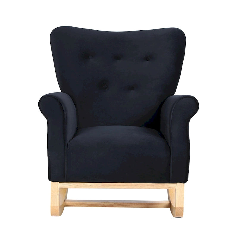 Chaise à bascule à dossier haut capitonné GEITIN