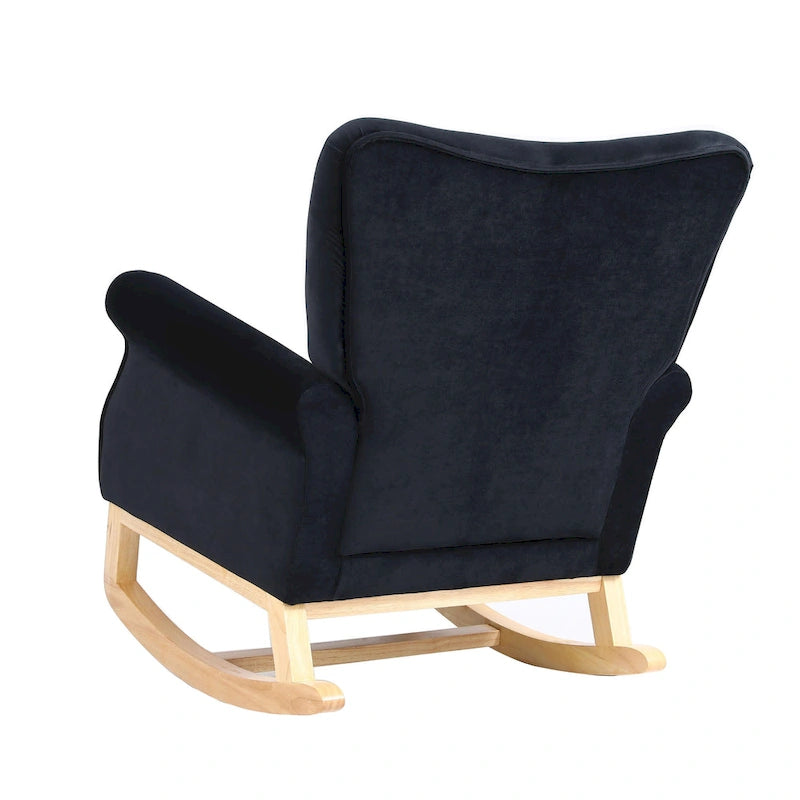 Chaise à bascule à dossier haut capitonné GEITIN