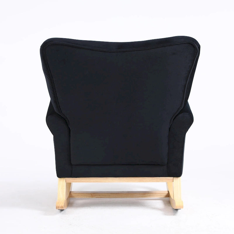 Chaise à bascule à dossier haut capitonné GEITIN