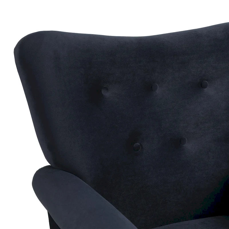 Chaise à bascule à dossier haut capitonné GEITIN