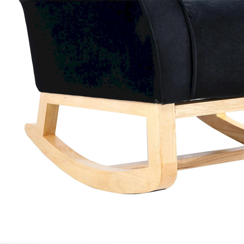 Chaise à bascule à dossier haut capitonné GEITIN