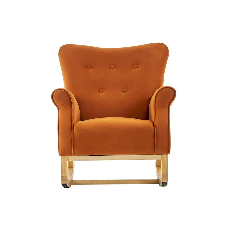 Chaise à bascule à dossier haut capitonné GEITIN